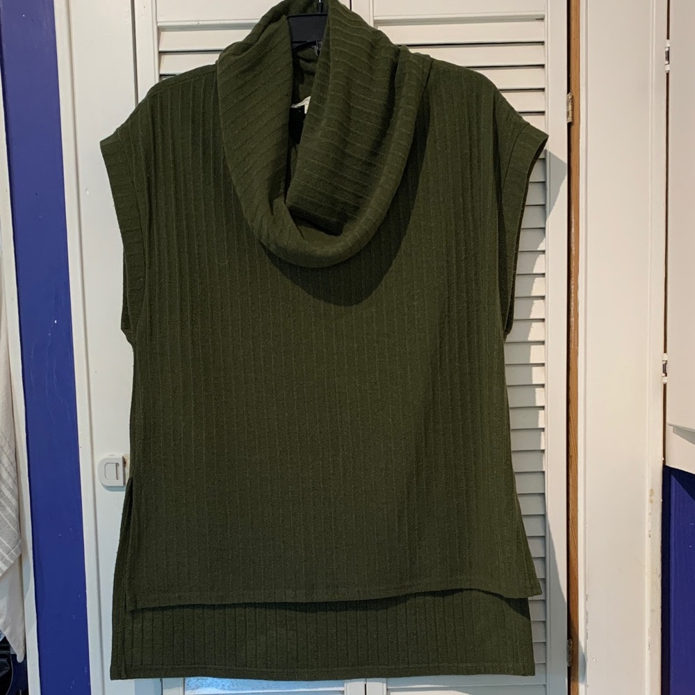 Umgee Olive Green Cowl Neck Sweater